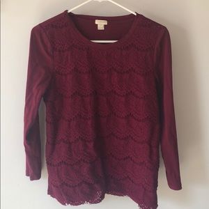 JCrew cropped shirt.